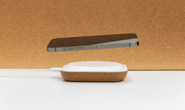 Logo trade promotional giveaway photo of: Oregon RCS recycled plastic and cork 10W wireless